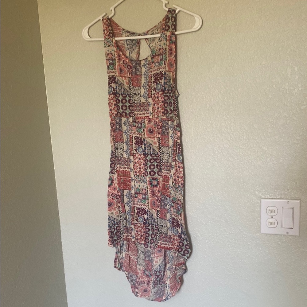 Cozy Casual Multicolor High Low Dress